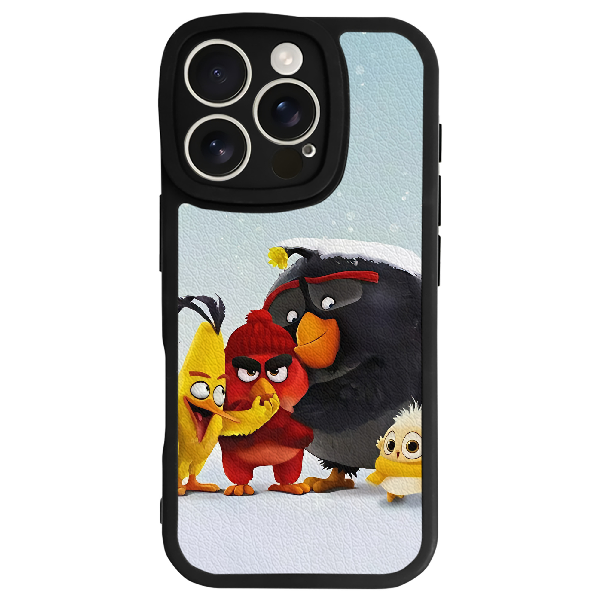（画像用） Angry Birds アングリーバード 【iPhone 16シリーズ対応】シリコンスマホケース（レザー調） 材質：シリコン